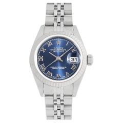 Rolex Datejust 79174 Damenuhr, blaues römisches Zifferblatt, P Serial, gebraucht