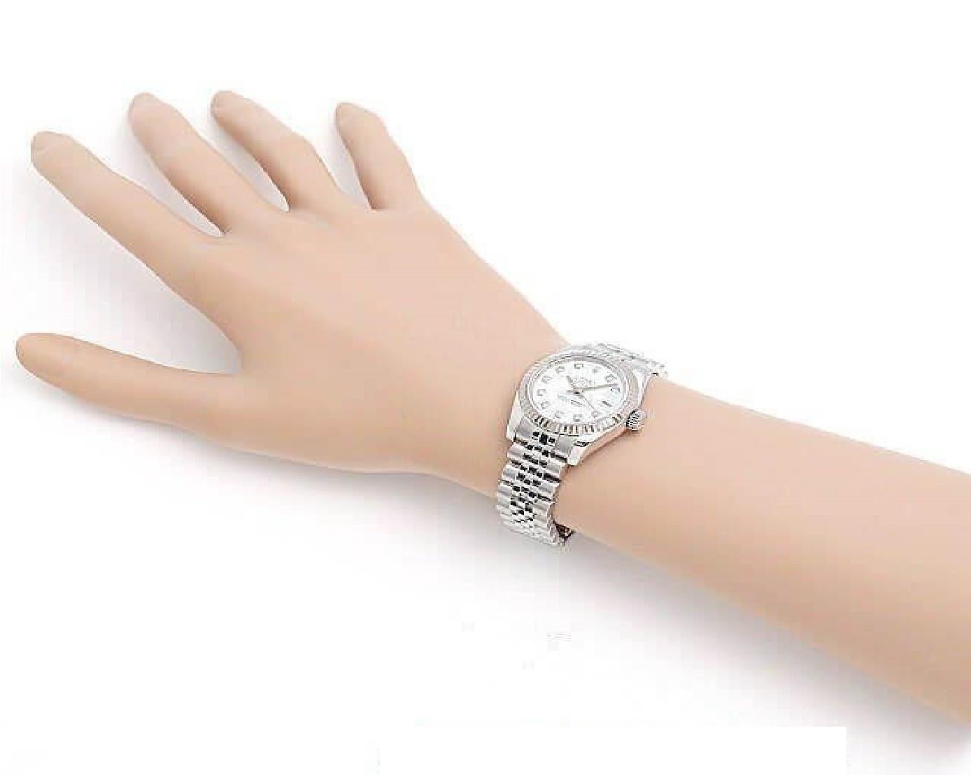 Women's Rolex Datejust 79174G White Face 10P Diamond Bezel - Elegant Used Ladies' Watch