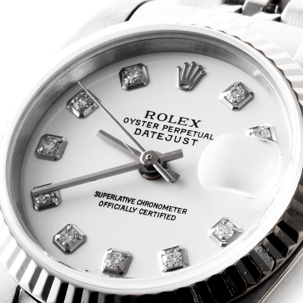 Rolex Datejust 79174G White Face 10P Diamond Bezel - Elegant Used Ladies' Watch 1
