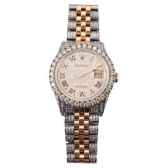 Rolex Datejust All Diamond Two Tone Men's Watch