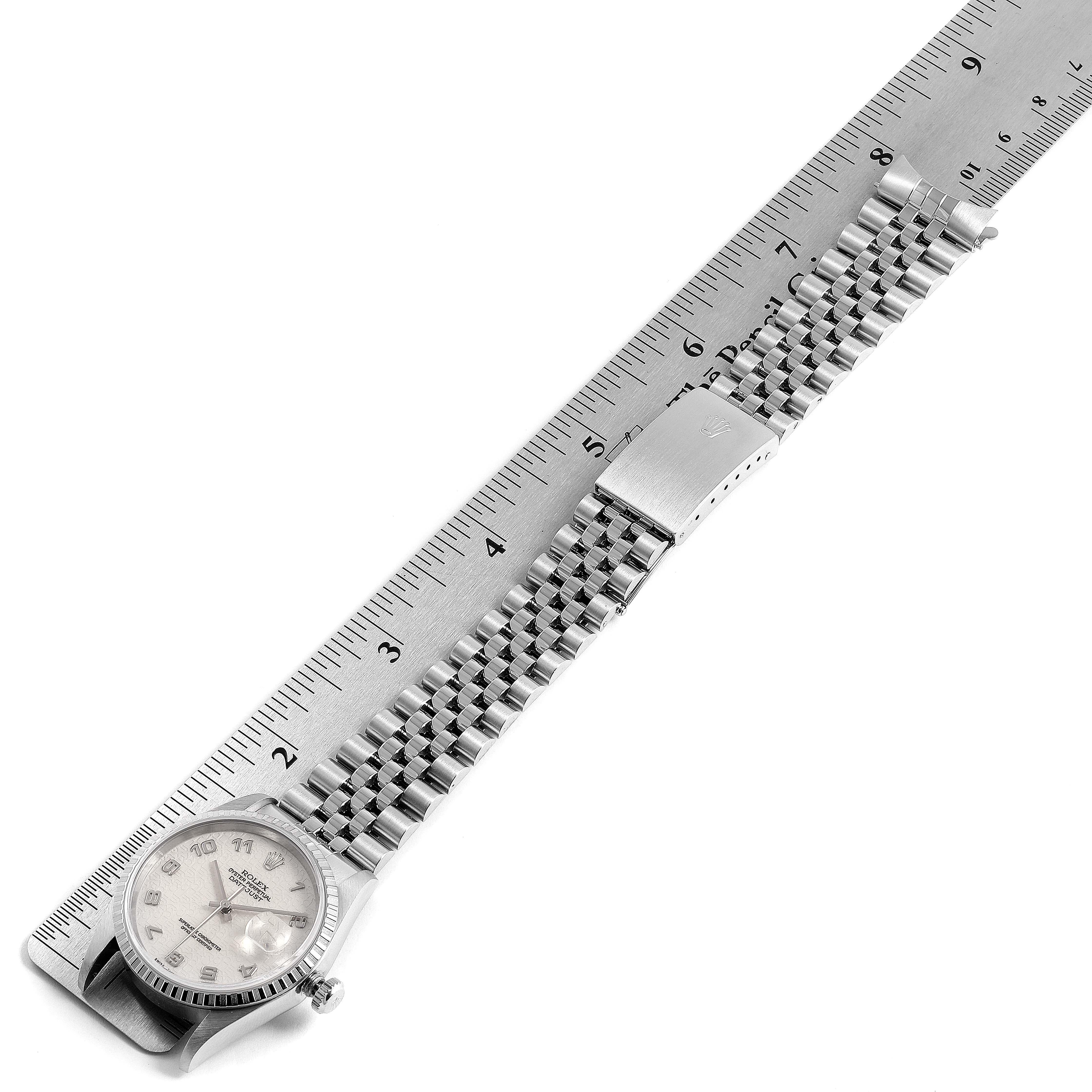 Rolex Datejust Anniversary Dial Jubilee Bracelet Steel Men's Watch 16220 For Sale 6