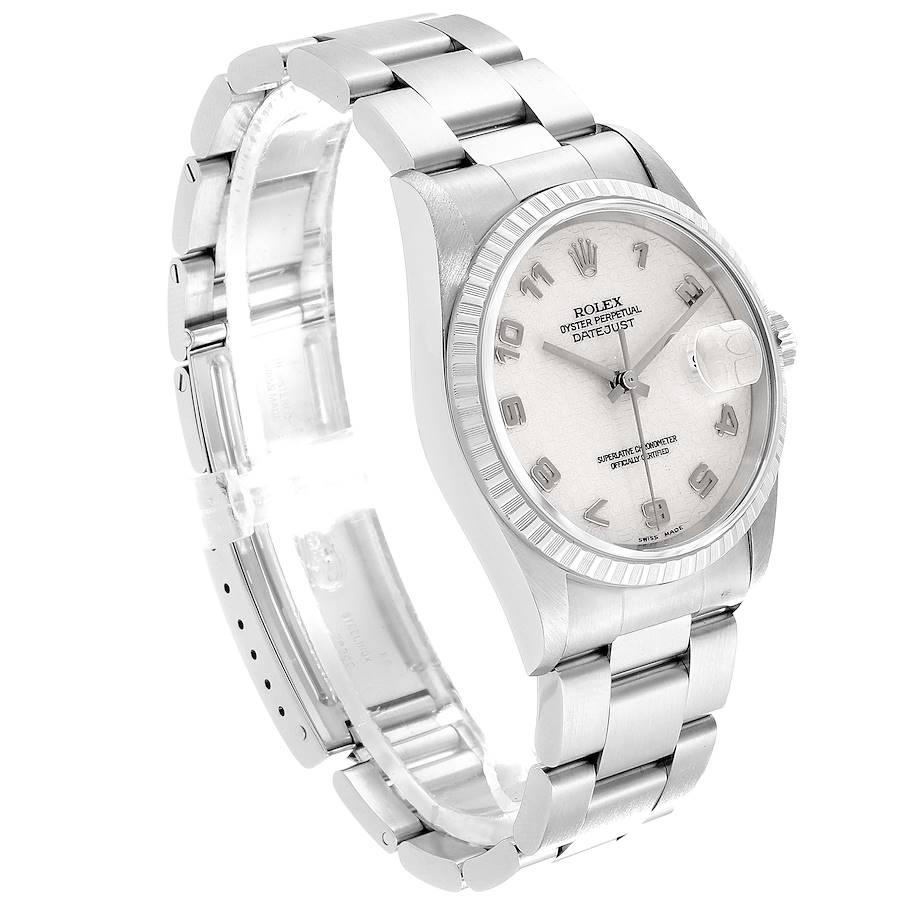 Rolex Datejust Anniversary Dial Oyster Bracelet Steel Men's Watch 16220 In Excellent Condition In Atlanta, GA