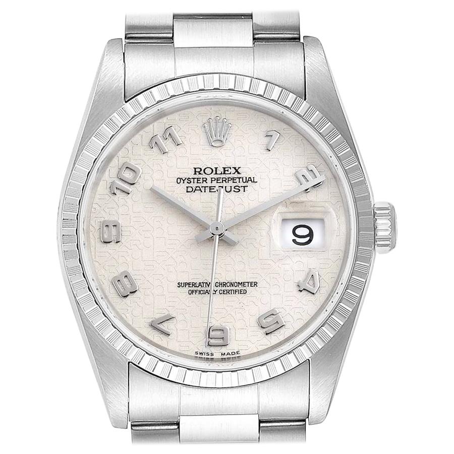 Rolex Datejust Anniversary Dial Oyster Bracelet Steel Men's Watch 16220