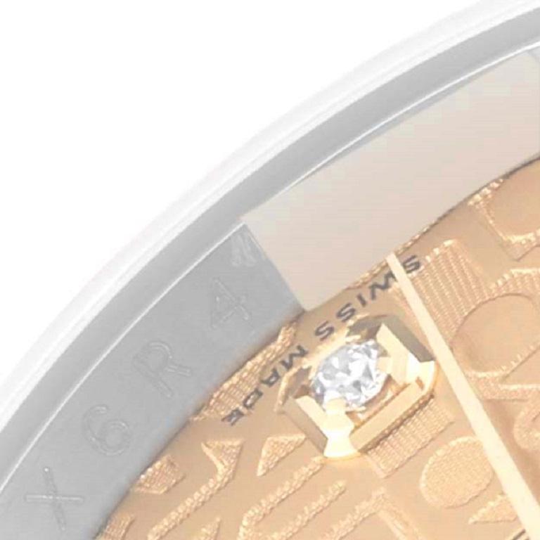 Rolex Datejust Jahrestag Zifferblatt Stahl Gelbgold Diamant Herrenuhr 116243 im Zustand „Hervorragend“ im Angebot in Atlanta, GA