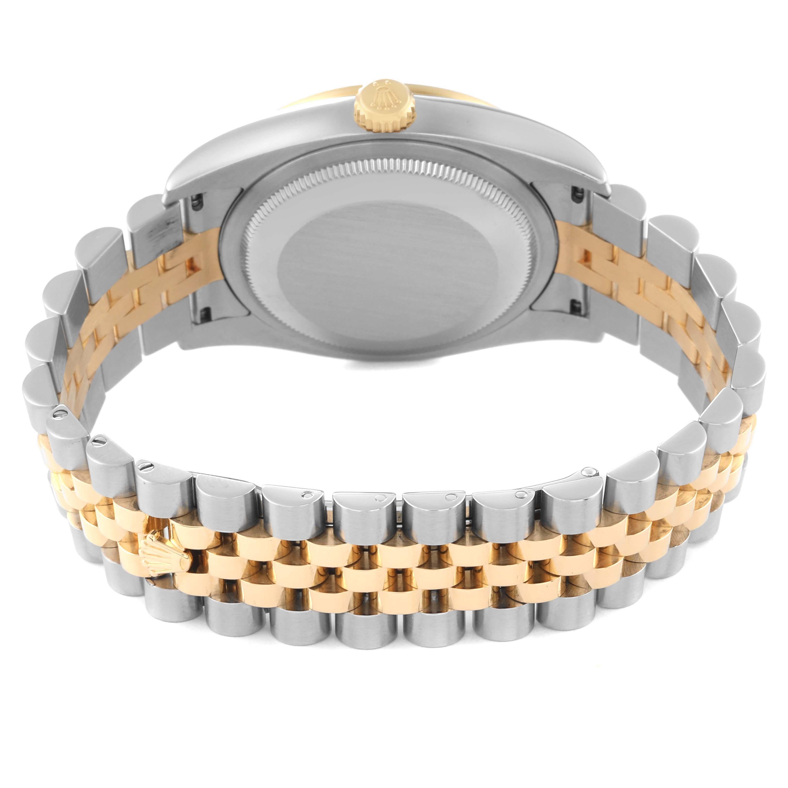 Rolex Montre Datejust anniversaire en acier, or jaune et diamants pour hommes 116243 en vente 2