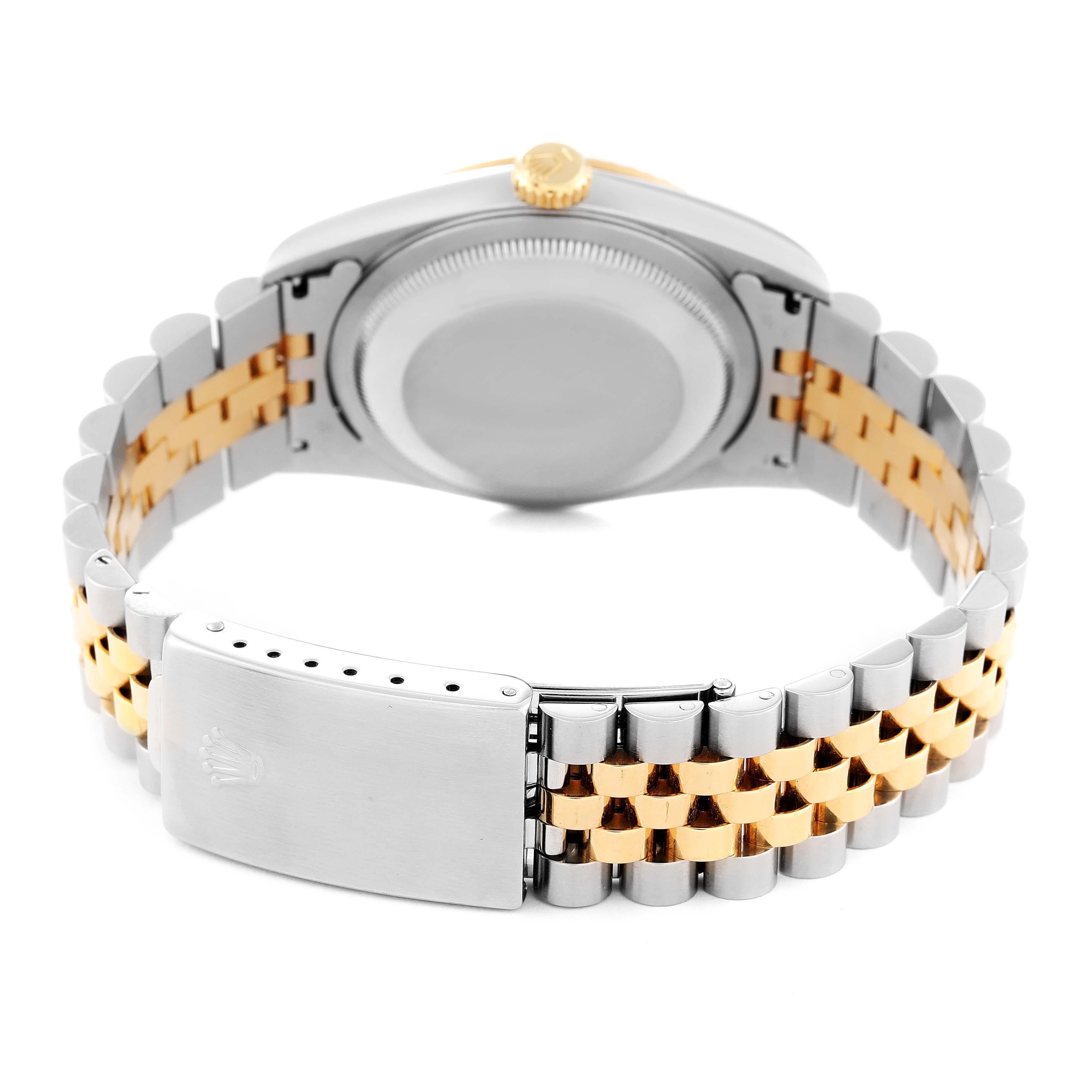 Rolex Datejust Anniversary Diamond Dial Steel Yellow Gold Mens Watch 16233 6
