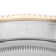 Rolex Datejust Anniversary Diamond Dial Steel Yellow Gold Mens Watch 16233