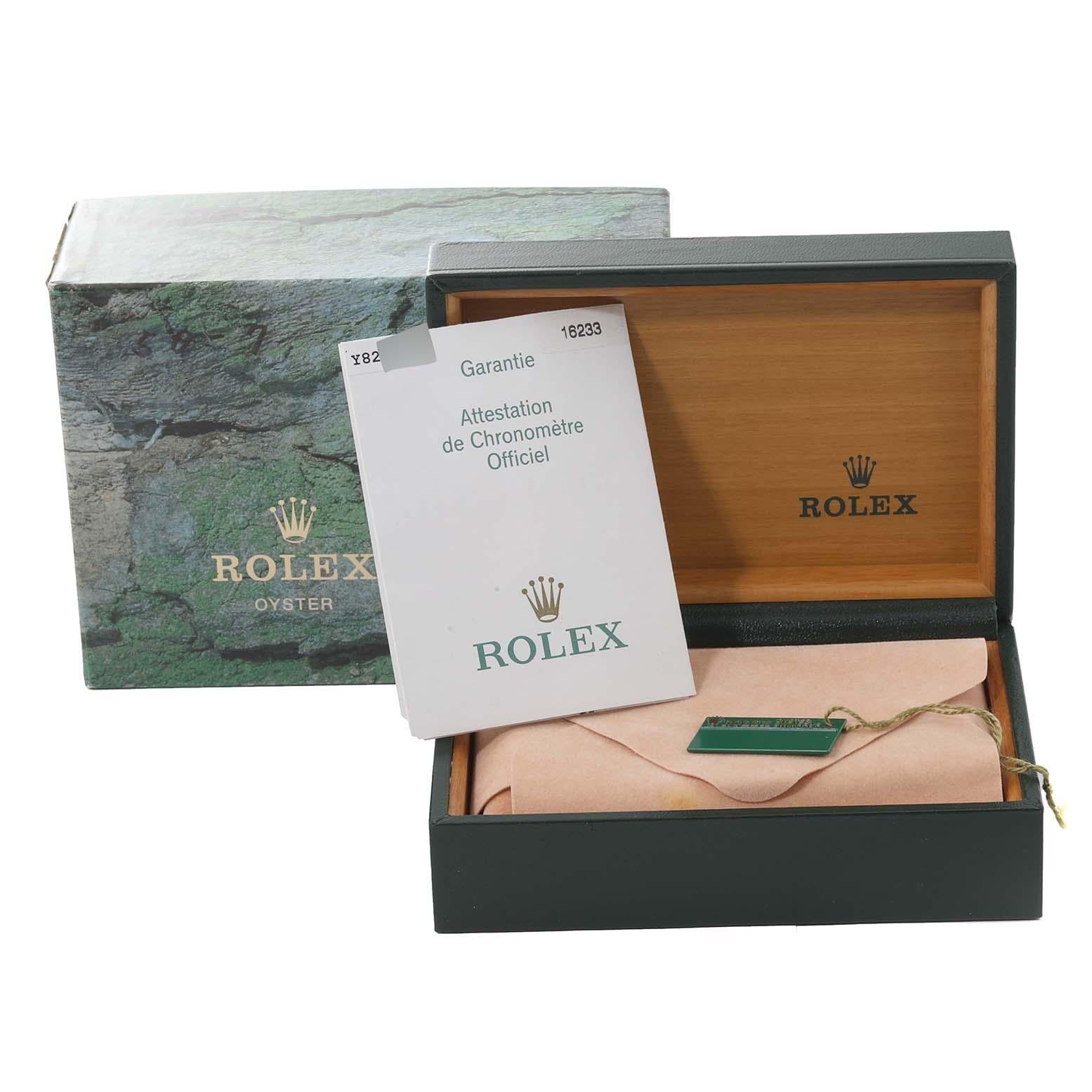 Rolex Datejust Jahrestag Diamant-Zifferblatt Stahl-Gelbgold-Uhr 16233 Box Papiere 7