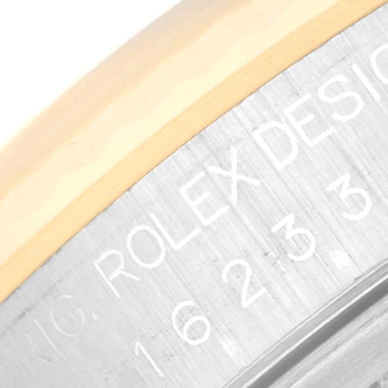 Rolex Datejust Jahrestag Diamant-Zifferblatt Stahl-Gelbgold-Uhr 16233 Box Papiere 2