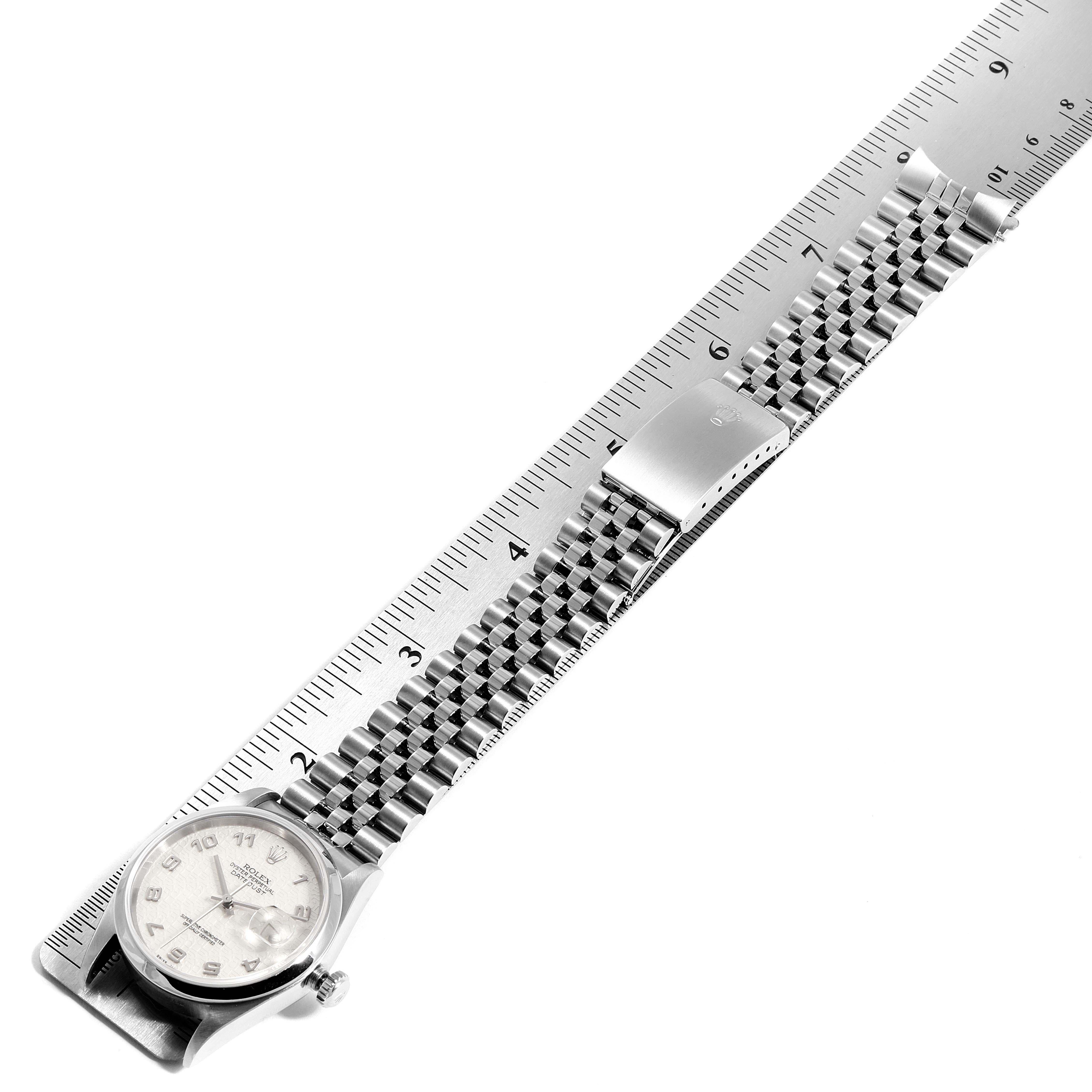 Rolex Datejust Anniversary Jubilee Dial Steel Men's Watch 16200 Box Papers For Sale 4