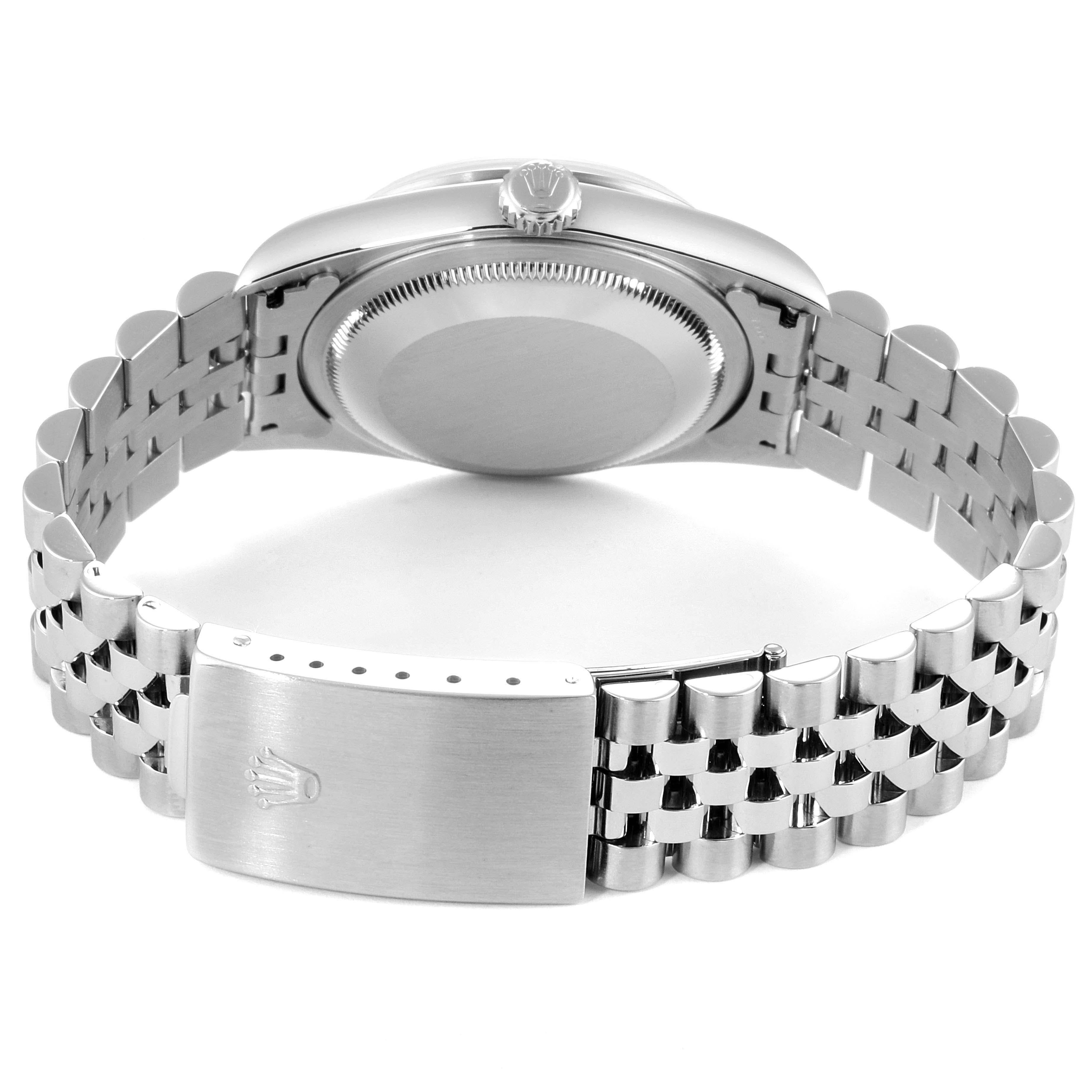 Rolex Datejust Anniversary Jubilee Dial Steel Men's Watch 16200 Box Papers For Sale 3