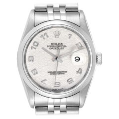 Rolex Datejust Anniversary Jubilee Dial Steel Men's Watch 16200 Box Papers