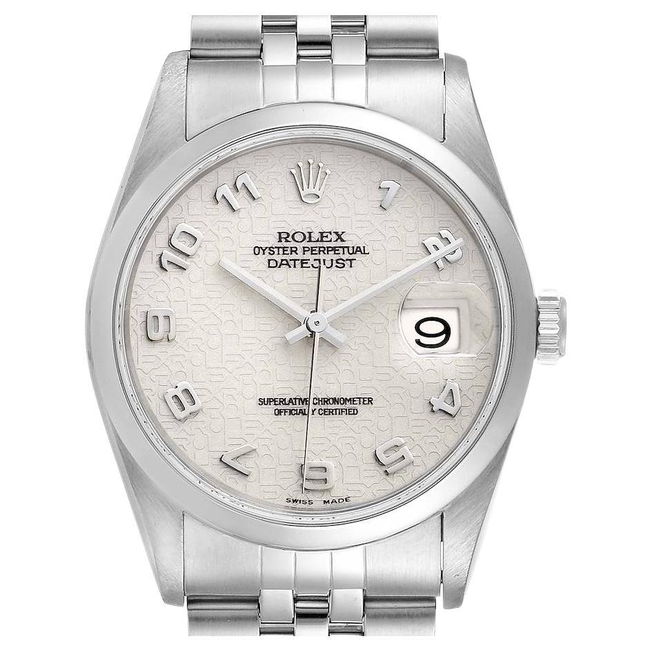 Rolex Datejust Anniversary Jubilee Dial Steel Mens Watch 16200