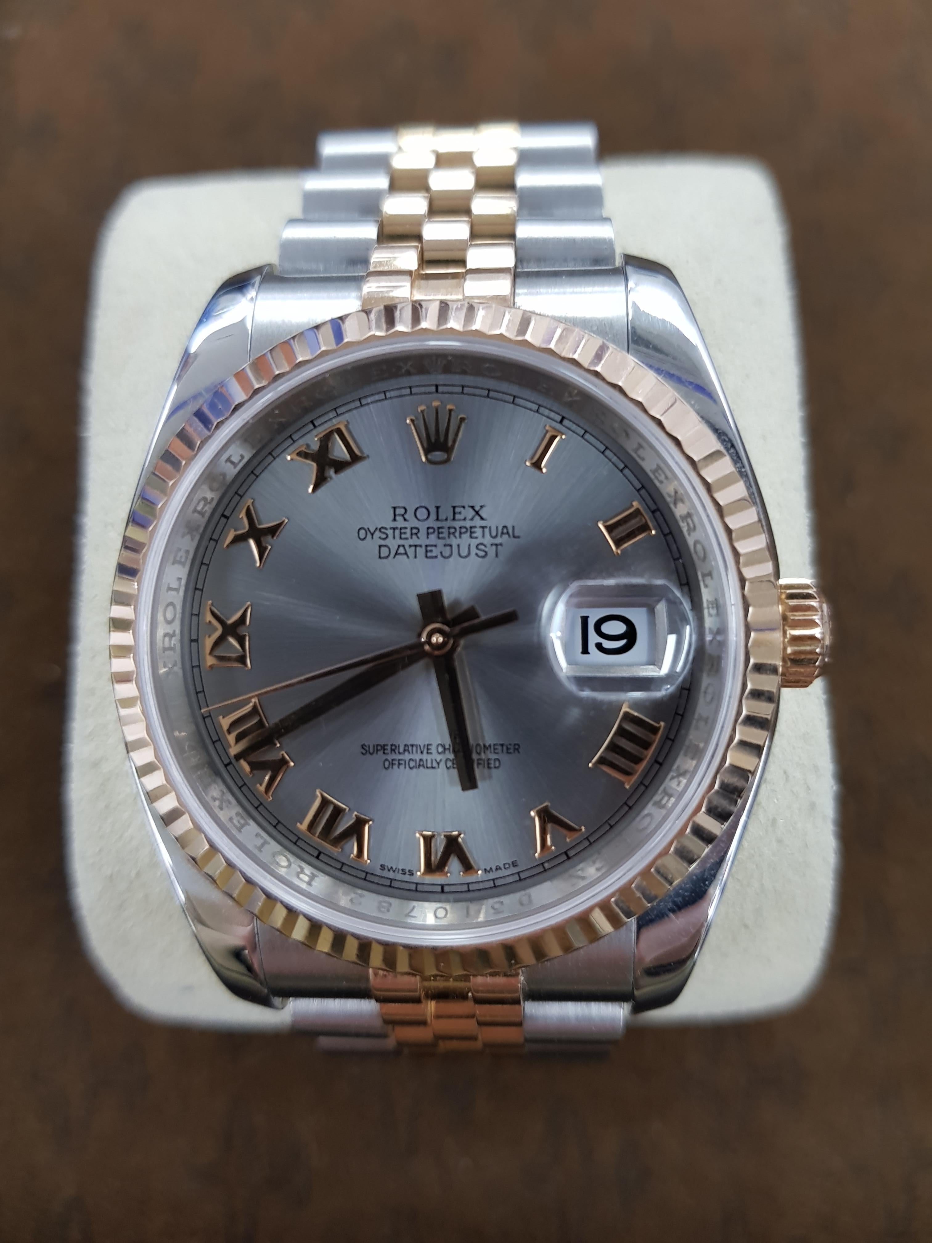 Rolex Datejust, Bi-Metal, Model Number 116231, Registered 2009 In Excellent Condition For Sale In London, GB
