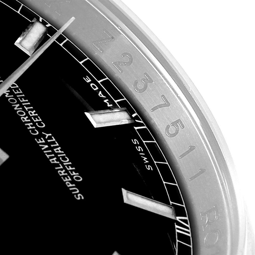 Rolex Datejust Black Baton Dial Steel Men’s Watch 116200 Box For Sale 6
