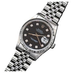 Rolex Datejust Esfera Negra Índices Diamante 16234, 1997