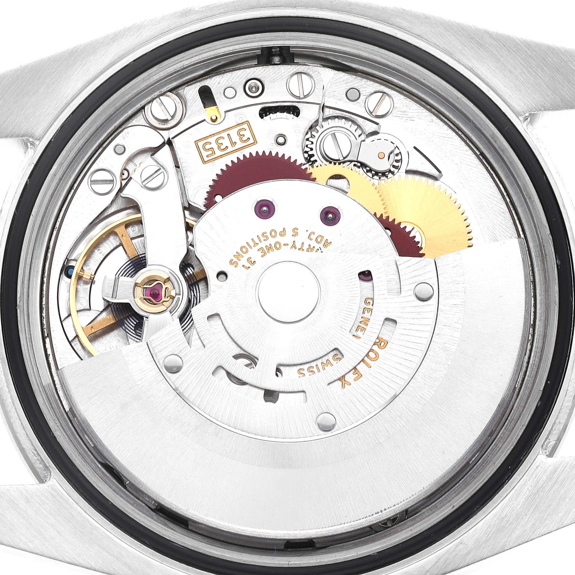 Rolex Datejust Black Dial Diamond Steel Mens Watch 116244 en vente 1
