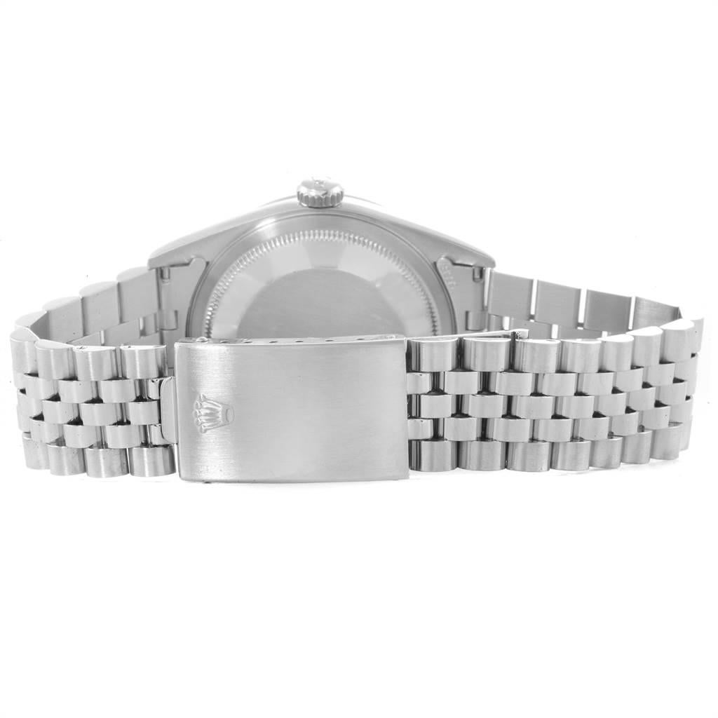 Rolex Datejust Black Dial Jubilee Bracelet Steel Men's Watch 16200 For Sale 7