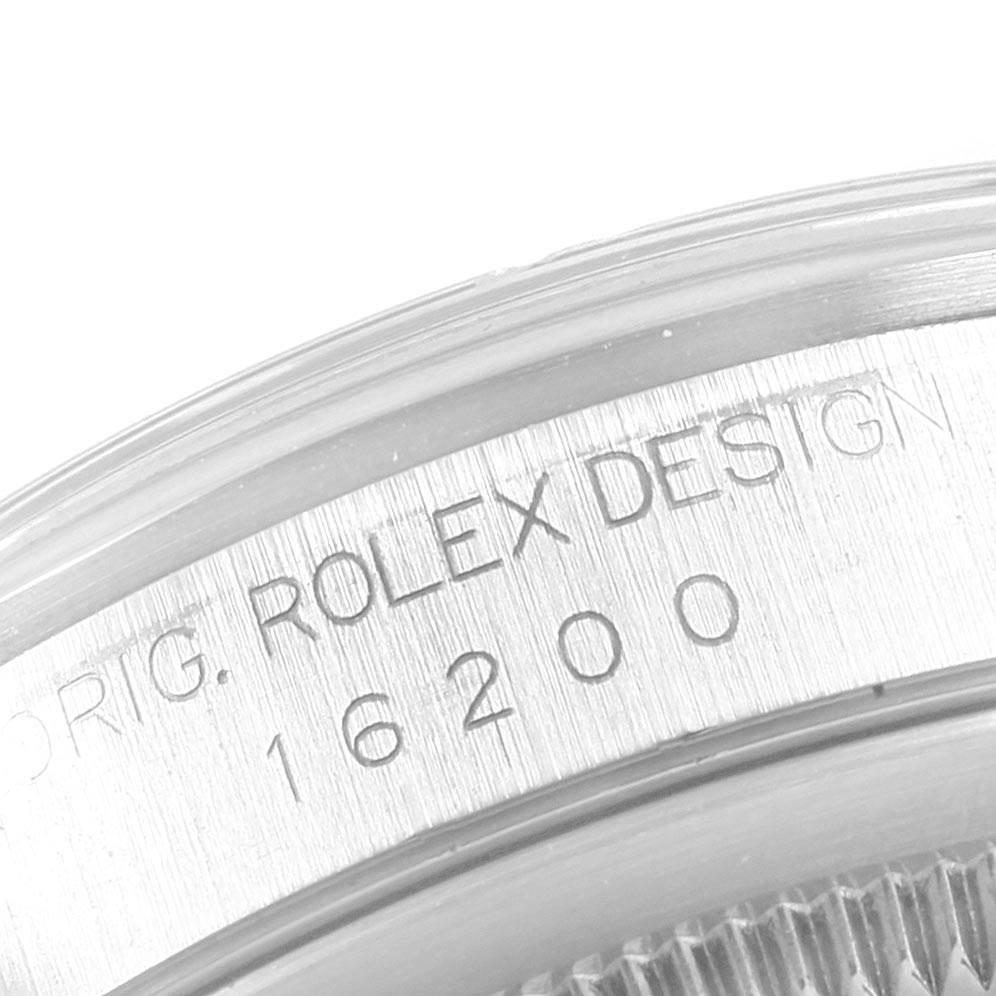 Rolex Datejust Black Dial Jubilee Bracelet Steel Men's Watch 16200 For Sale 5
