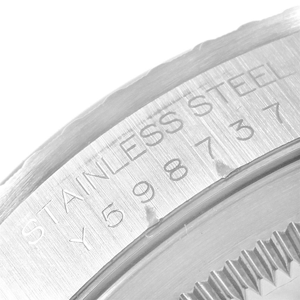 Rolex Datejust Black Dial Jubilee Bracelet Steel Men's Watch 16220 For Sale 7