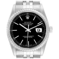 Rolex Datejust Black Dial Jubilee Bracelet Steel Men’s Watch 16220