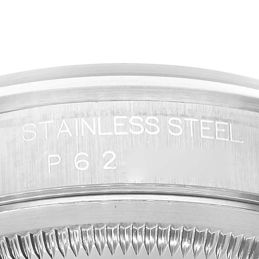 Rolex Datejust Schwarzes Zifferblatt Austern-Armband Stahl Herrenuhr 16200 Box Papiere 4
