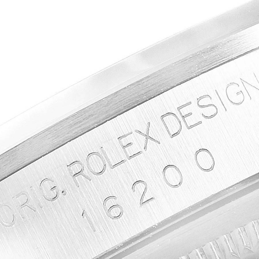 Rolex Datejust Black Dial Steel Men's Watch 16200 Box 4
