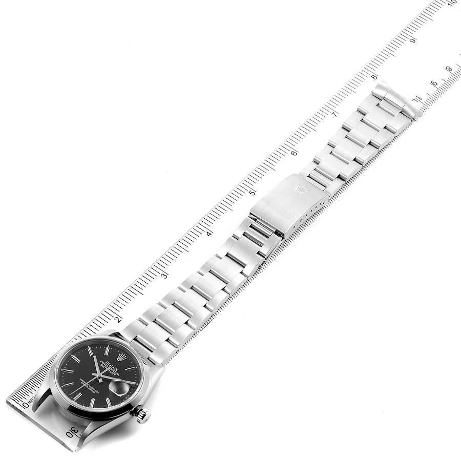 Rolex Datejust Black Dial Steel Men's Watch 16200 7