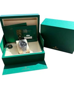 Rolex Datejust Black Dial Steel Smooth Bezel Watch 126200 (New 2026 Stickers)