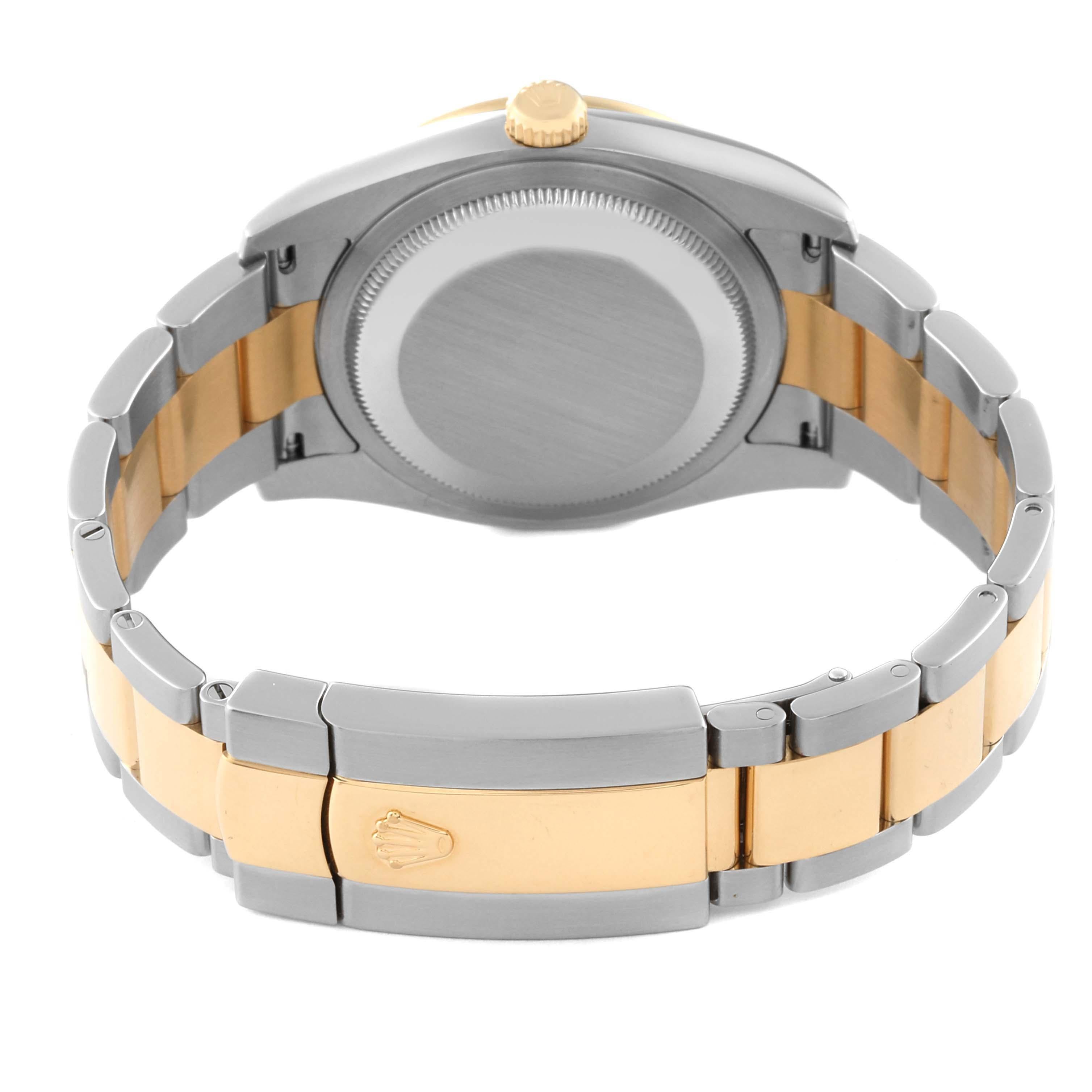 Rolex Datejust Black Dial Steel Yellow Gold Diamond Men's Watch 116243 For Sale 1