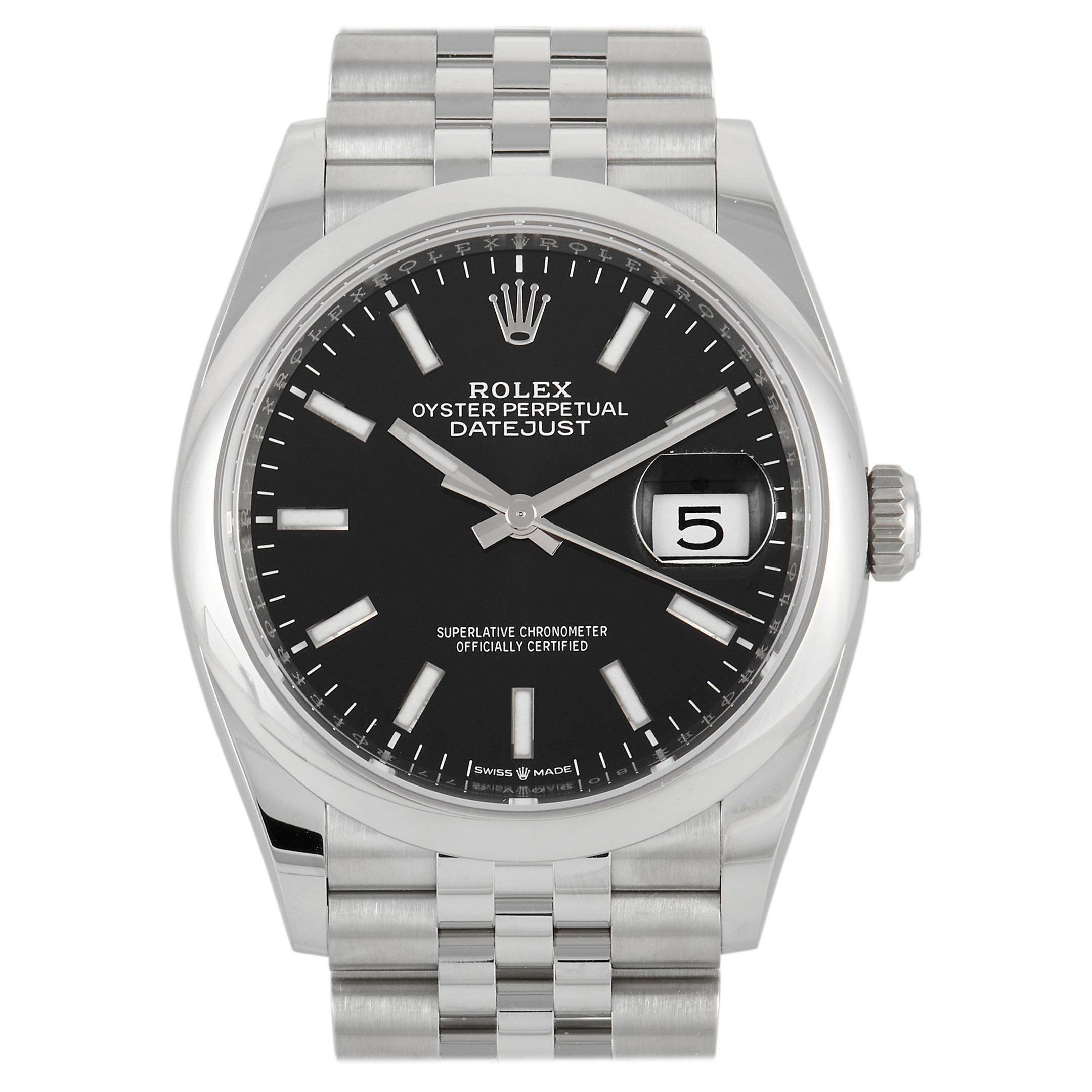 Rolex Datejust Black Dial Watch 126200