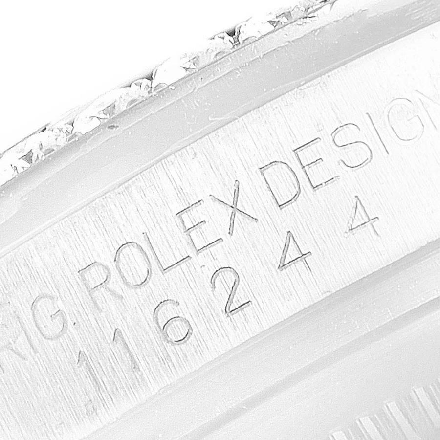 Rolex Datejust Black MOP Diamond Dial Bezel Steel Men's Watch 116244 Box For Sale 1