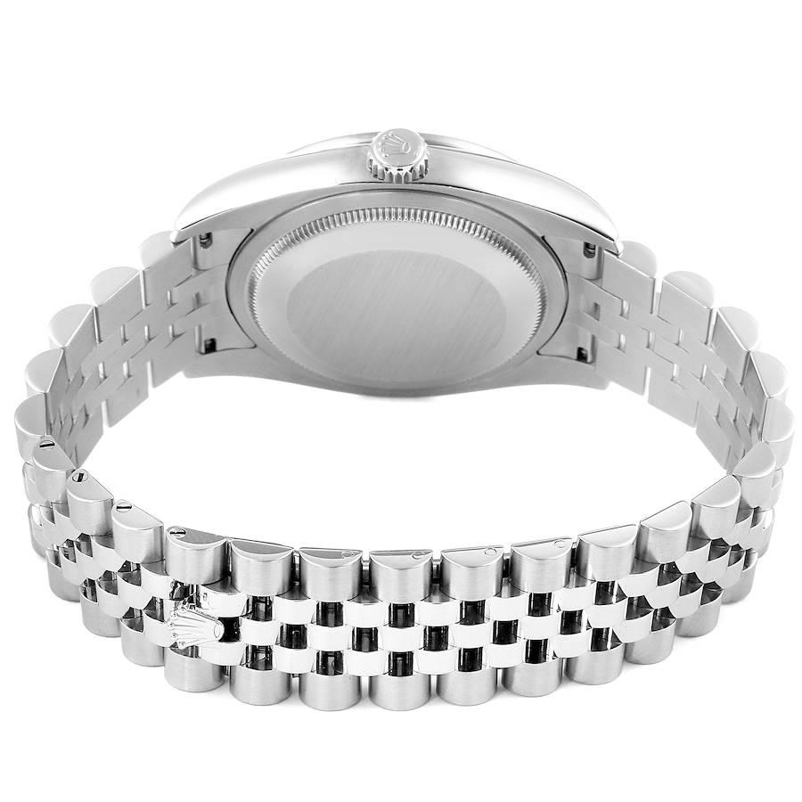 Rolex Datejust Black MOP Diamond Dial Bezel Steel Men's Watch 116244 Box For Sale 3
