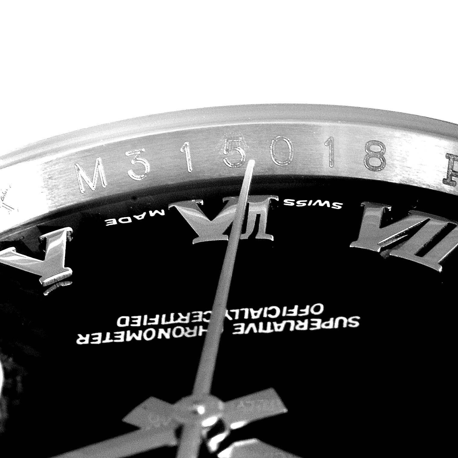 Rolex Datejust Black Sunbeam Dial Oyster Bracelet Steel Men's Watch 116200 3