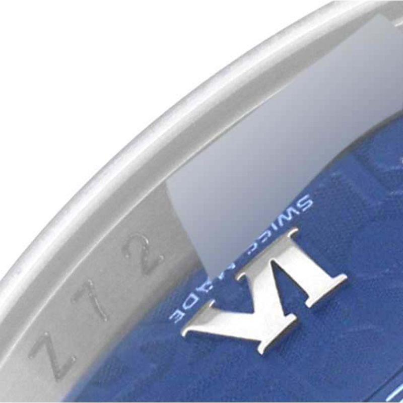 Rolex Datejust Blue Anniversary Dial Steel Mens Watch 116200 In Excellent Condition In Atlanta, GA