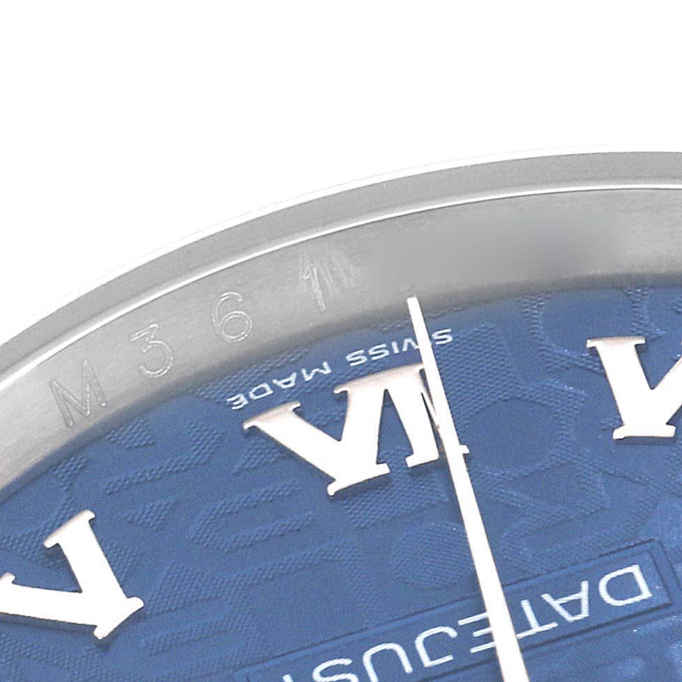 Rolex Datejust Blue Anniversary Dial Steel Mens Watch 116200 2