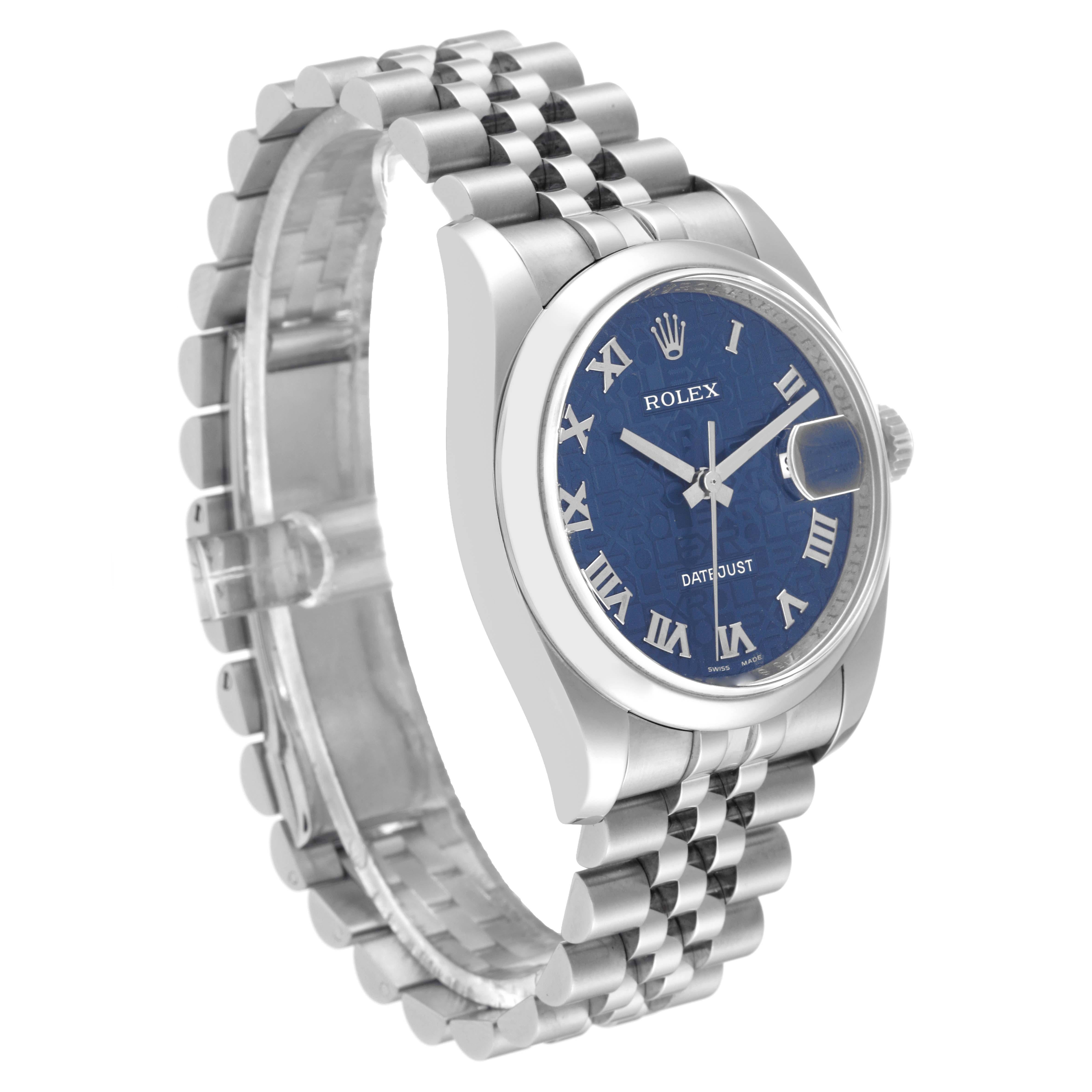 Rolex Datejust Blue Anniversary Dial Steel Mens Watch 116200 5