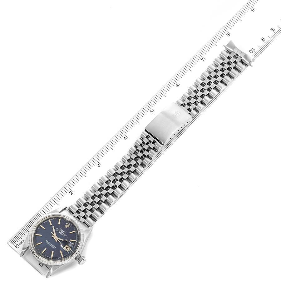 Rolex Datejust Blue Brick Dial Steel Vintage Men's Watch 1603 7