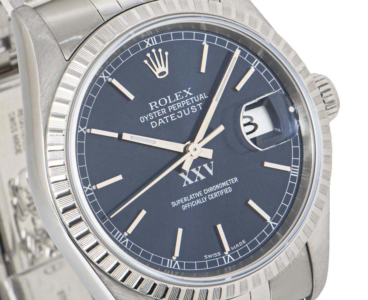 Men's Rolex Datejust Blue Dial 16220 For Sale