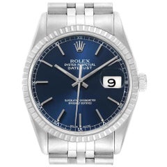 Rolex DateJust Blue Dial Jubilee Bracelet Steel Men's Watch 16220