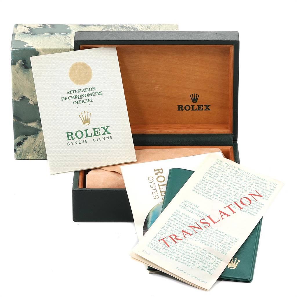 Rolex Datejust Blue Dial Steel Vintage Men's Watch 1600 Box Papers 8