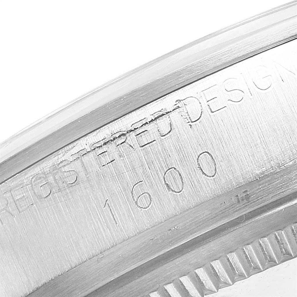 Rolex Datejust Blue Dial Steel Vintage Men's Watch 1600 Box Papers 2