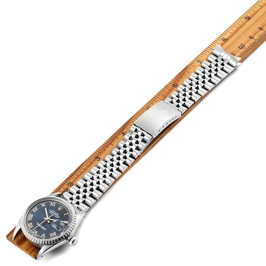 Rolex Datejust Blue Dial Steel Vintage Men's Watch 16030 For Sale 7