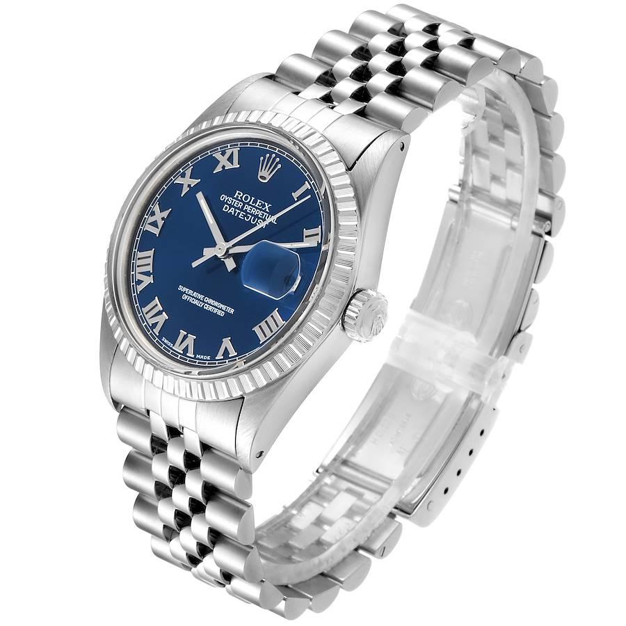 Rolex Datejust Blue Dial Steel Vintage Men's Watch 16030 For Sale 1