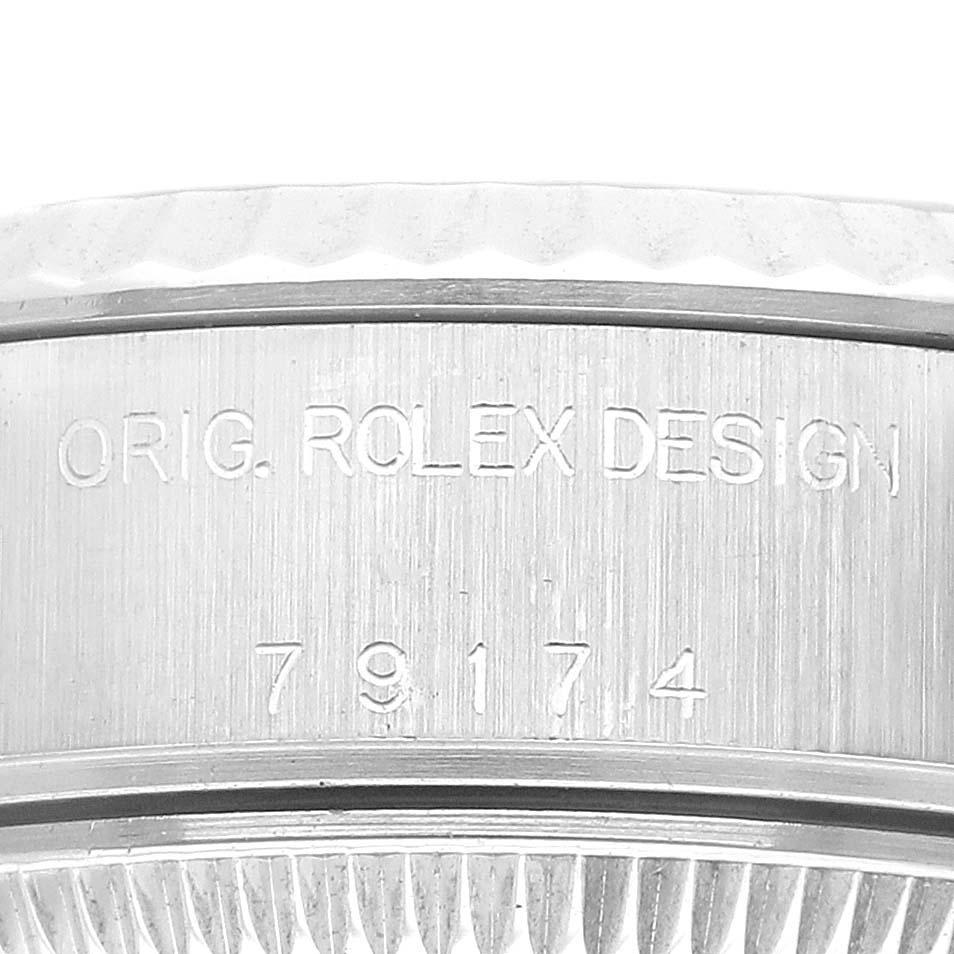 Rolex Montre Datejust pour femme en or blanc et acier avec cadran bleu 79174 2