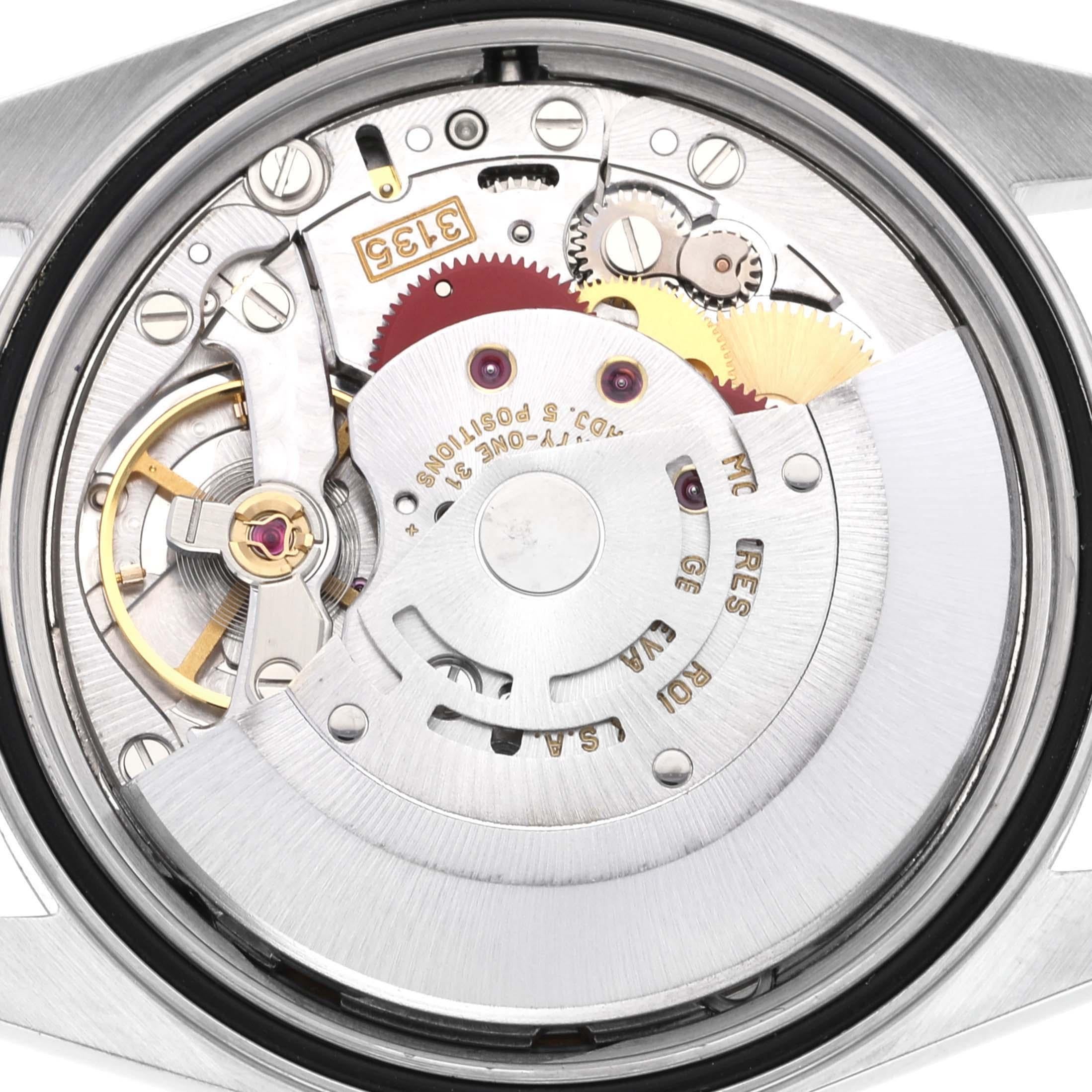 Rolex Datejust Blue Diamond Dial Steel White Gold Mens Watch 16234 3