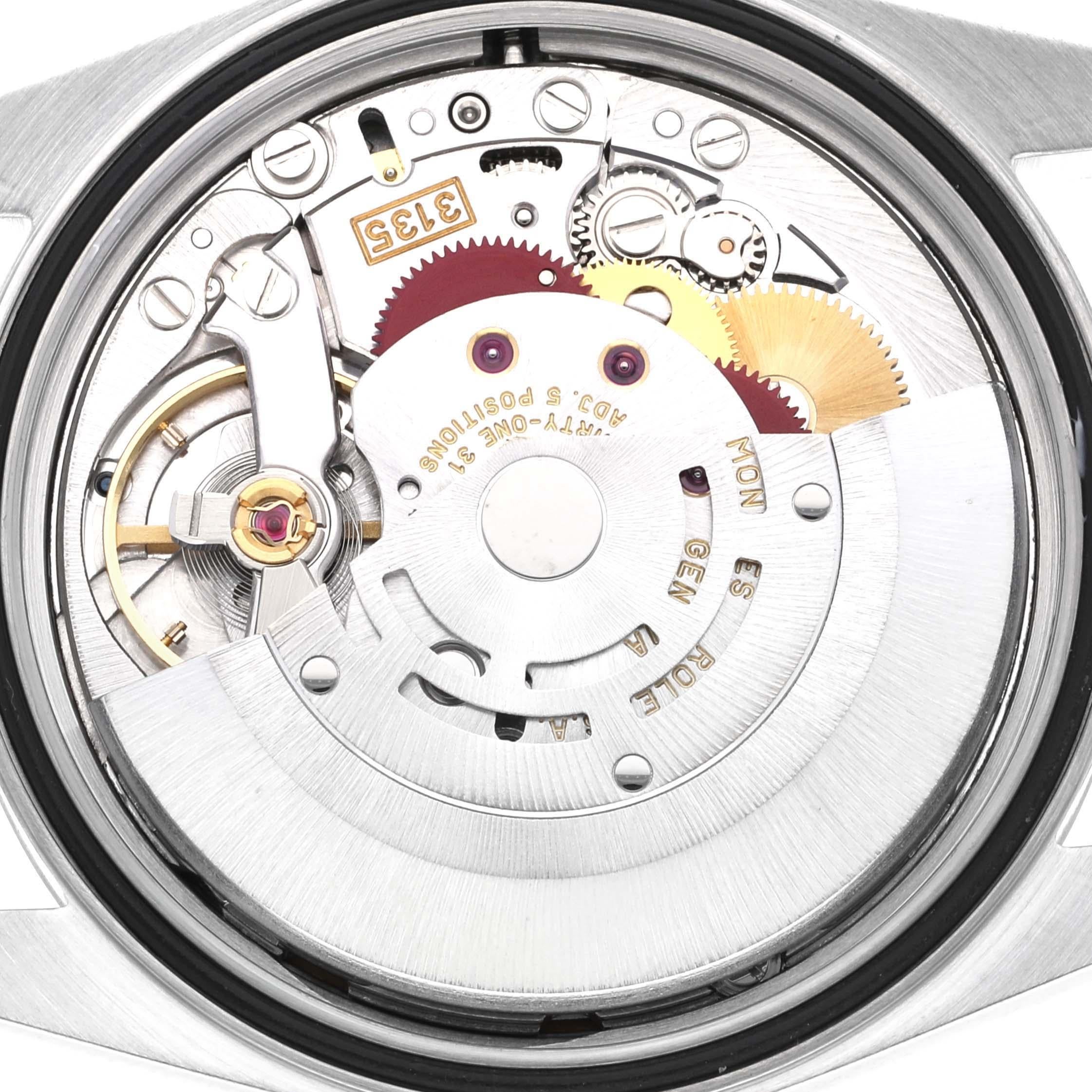 Rolex Datejust Blue Diamond Dial Steel White Gold Mens Watch 16234 4