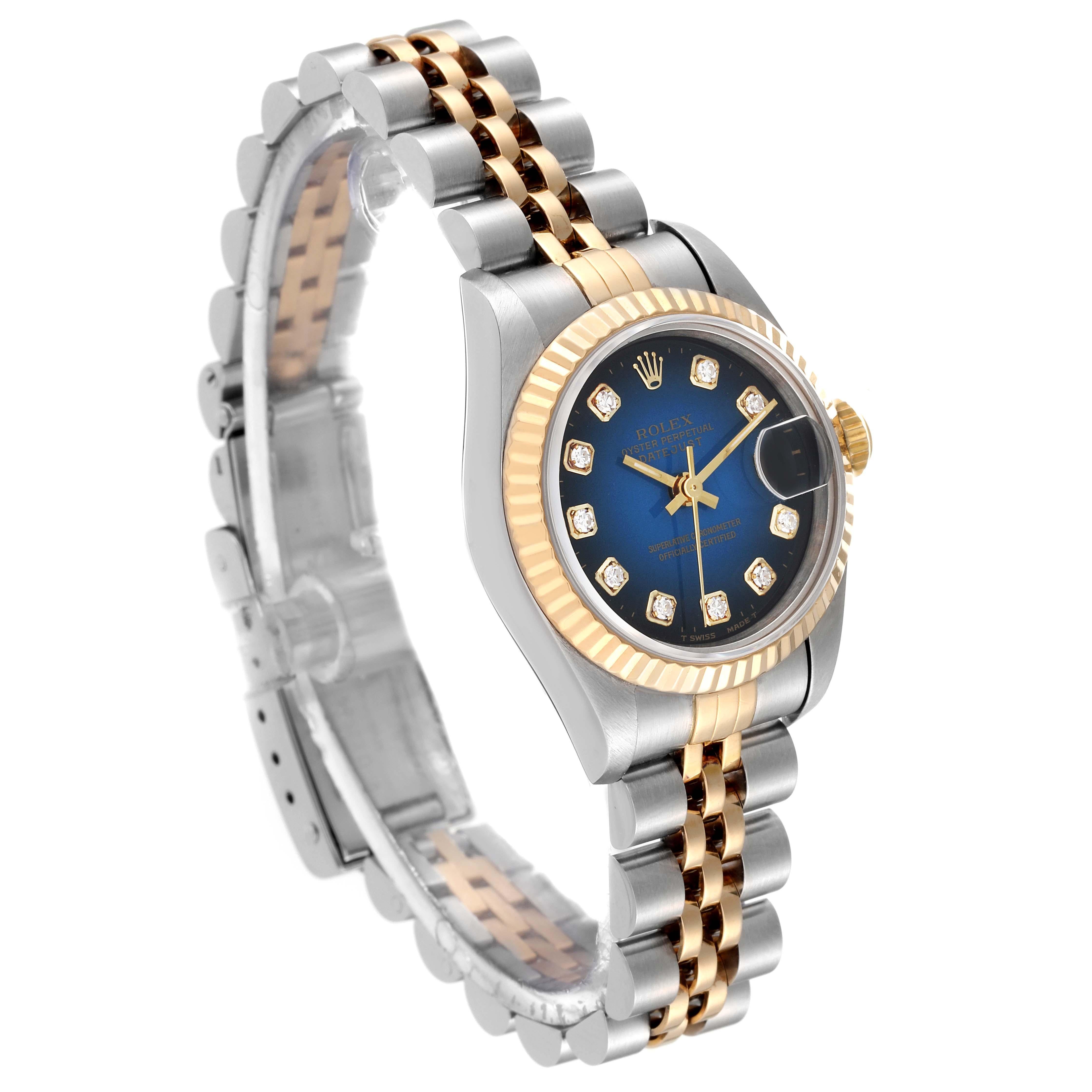 ladies datejust blue dial