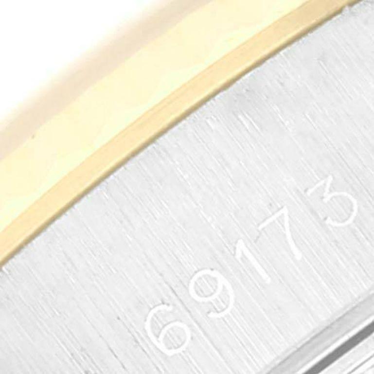 Rolex Datejust Blaue Diamant-Zifferblatt Stahl-Gelbgold-Damenuhr 69173 im Angebot 3