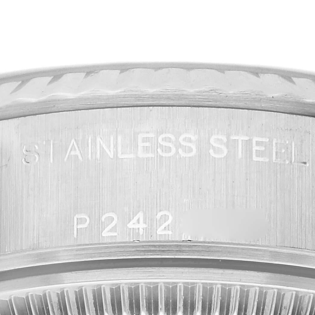 Rolex Montre Datejust en or blanc et acier avec cadran en diamant bleu 79174 Pour femmes en vente